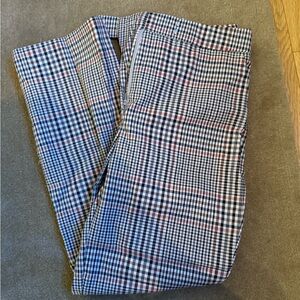 Mango Straight-Leg Plaid Pants in Black, White & Red